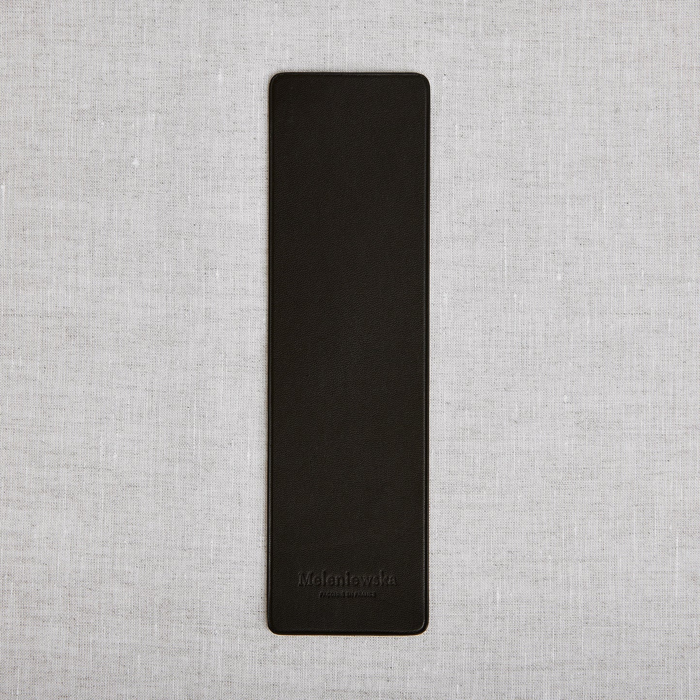 marque-page cuir noir