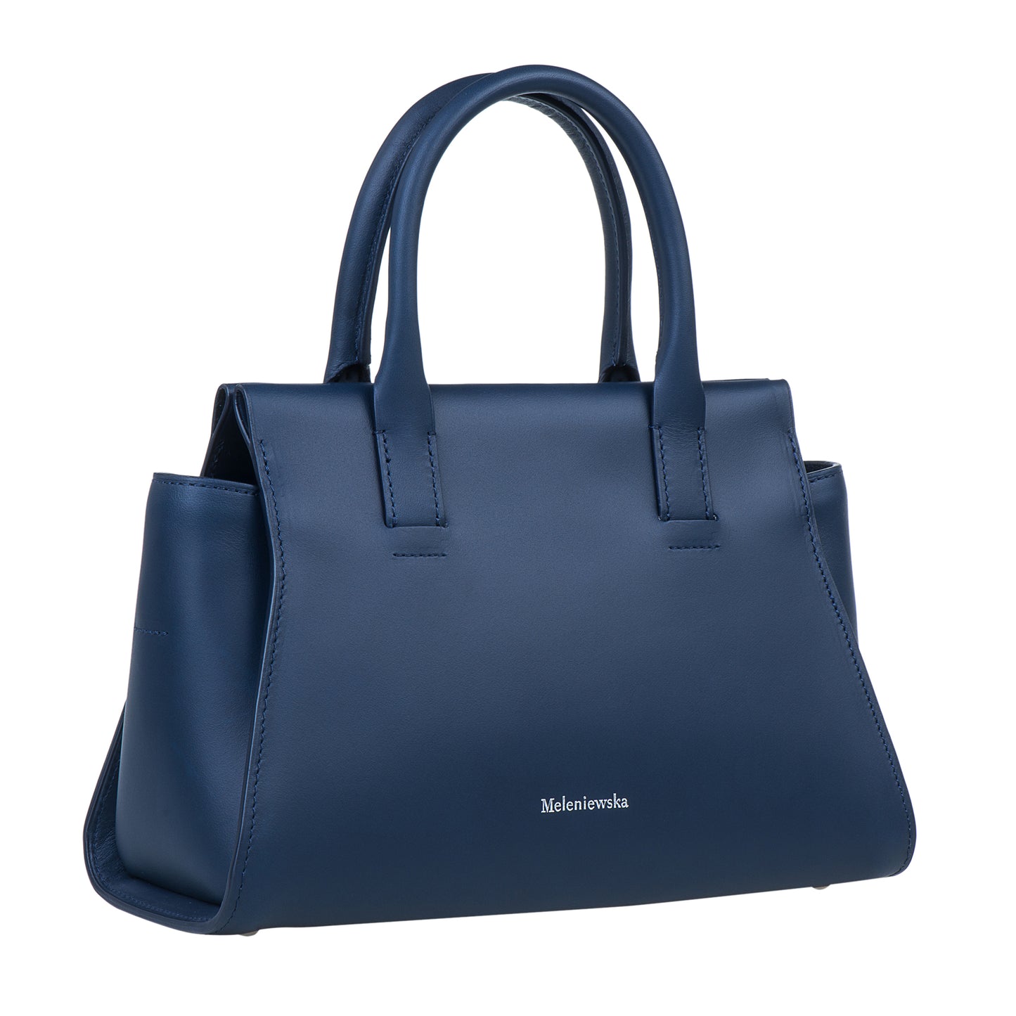 sac à main en cuir bleu marine