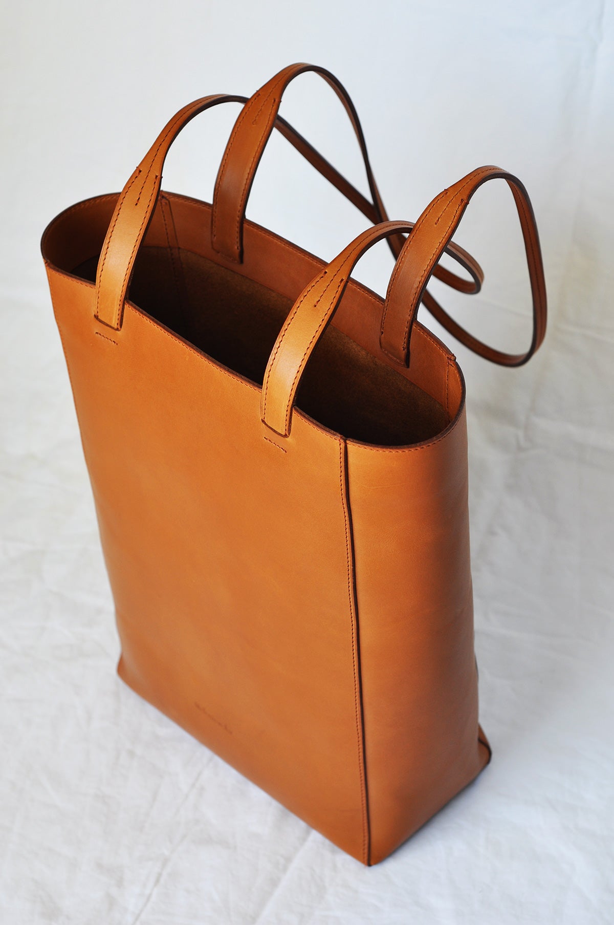 sac cabas cuir souple fauve