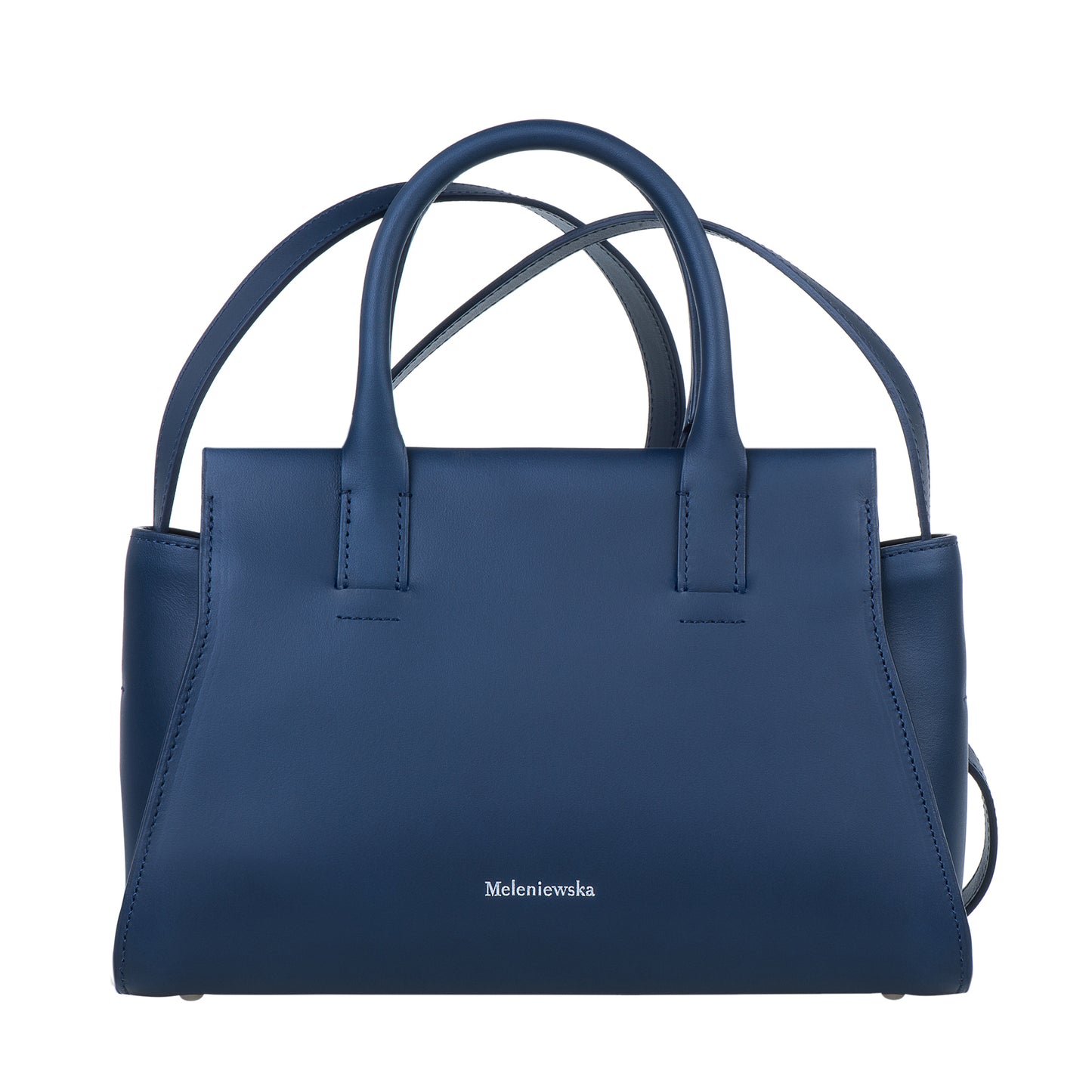 sac à main en cuir bleu marine