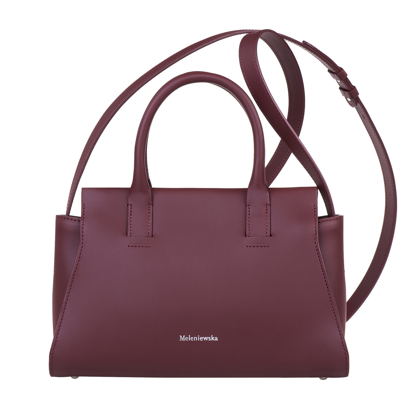 sac à main en cuir bordeaux