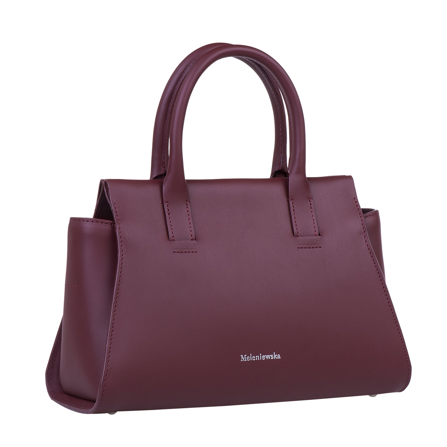 sac à main en cuir bordeaux